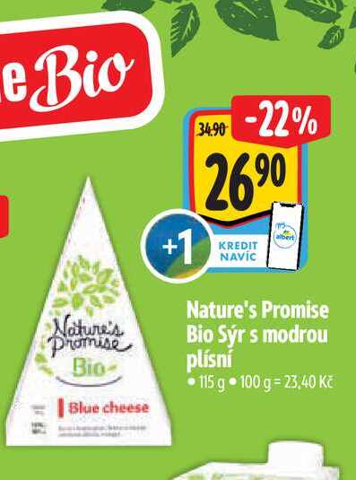 Nature's Promise Bio Sýr s modrou plísní 115 g