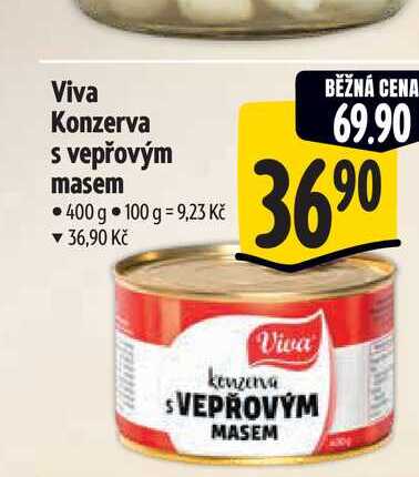Viva Konzerva s vepřovým masem 400 g 