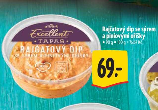 Rajčatový dip se sýrem a piniovými oříšky 90 g