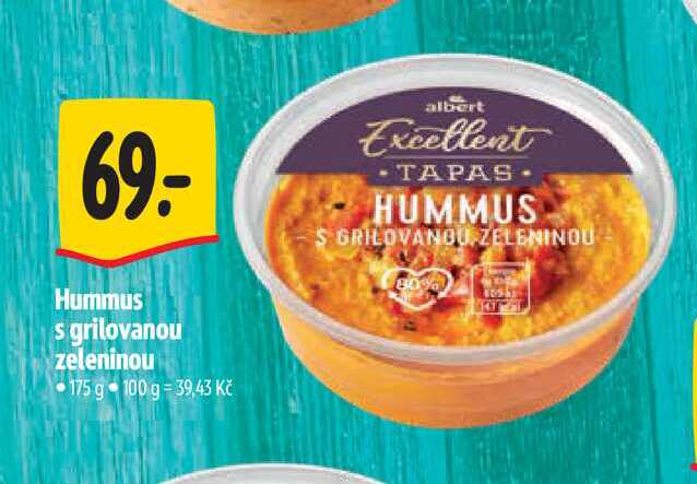   Hummus s grilovanou zeleninou 175 g  