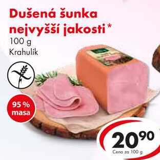 Dušená šunka nejvyšší jakosti, 100 g