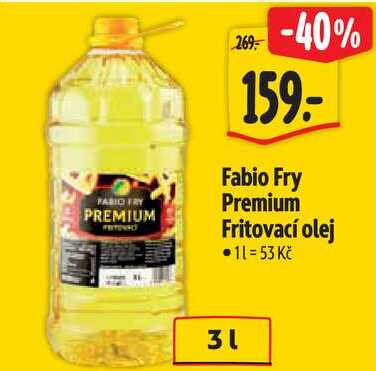 Fabio Fry Premium Fritovací olej, 3 l