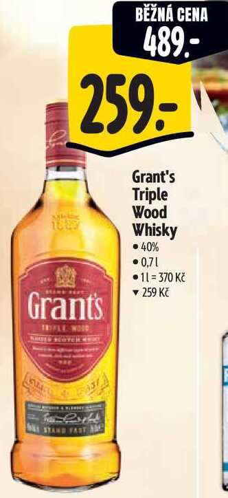 Grant's Triple Wood Whisky, 0,7 l
