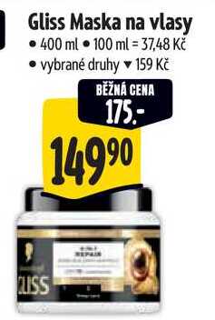 Gliss Maska na vlasy, 400 ml Albert