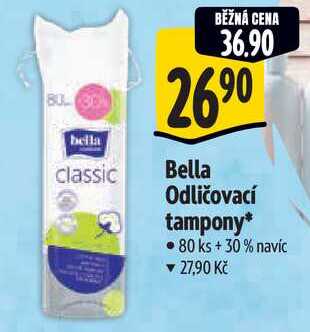 Bella Odličovací tampony, 80 ks + 30 % navíc Albert