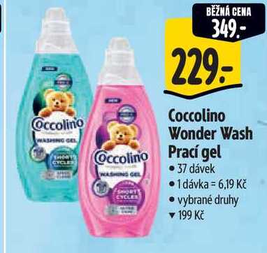 Coccolino Wonder Wash Prací gel, 37 dávek Albert