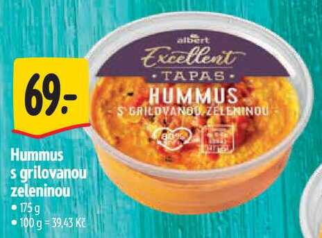 Hummus s grilovanou zeleninou, 175 g