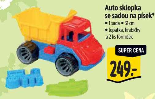 Auto sklopka se sadou na písek Albert