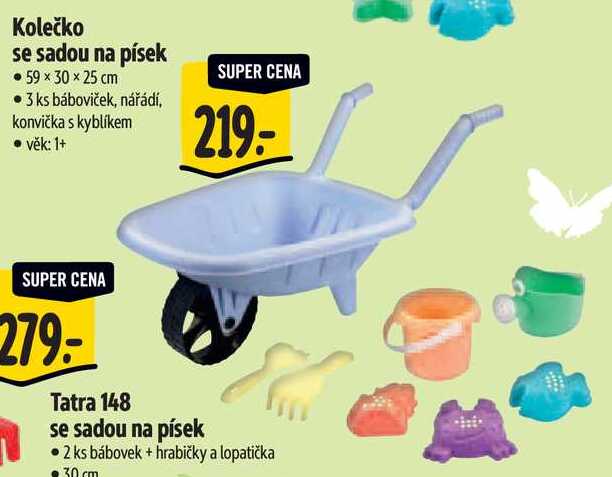 Kolečko se sadou na písek Albert