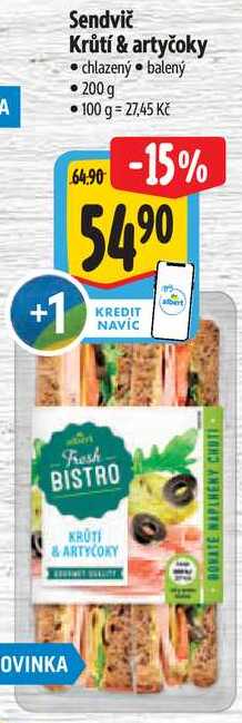 Sendvič Krůtí & artyčoky, 200 g