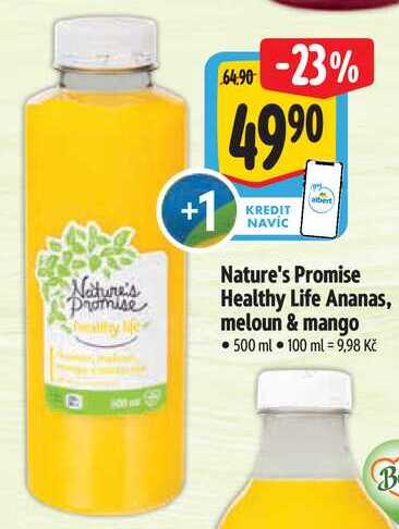 Nature's Promise Healthy Life Ananas, meloun & mango, 500 ml