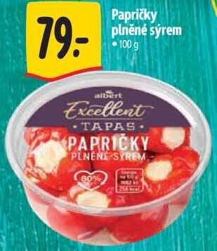 Papričky plněné sýrem, 100 g