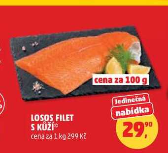 LOSOS FILET S KŮŽĺ, 1 kg