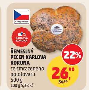ŘEMESLNÝ PECEN KARLOVA KORUNA, 500 g