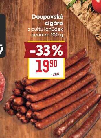 Doupovské cigáro z pultu lahůdek cena za 100 g