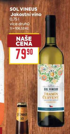 SOL VINEUS Jakostní víno 0,75l