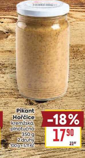 Pikant Hořčice kremžská, plnotučná 350 g