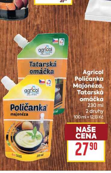 Agricol Poličanka Majonéza,Tatarská omáčka 230 ml
