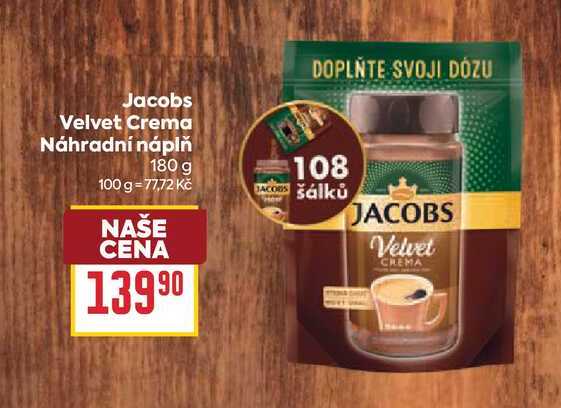 Jacobs Velvet Crema Náhradní náplň 180 g