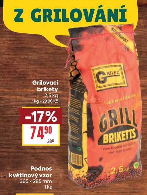 Grilovací brikety 2,5 kg BILLA