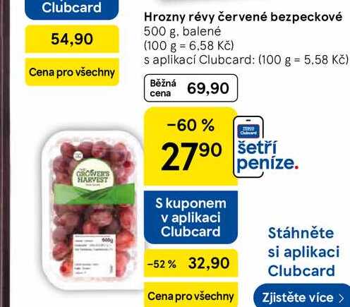 Hrozny révy červené bezpeckové, 500 g 