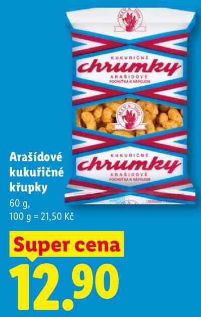 Arašídové kukuřičné křupky, 60 g