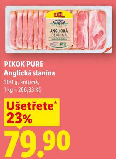 PIKOK PURE Anglická slanina, 300 g