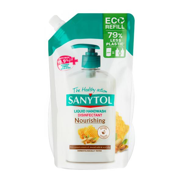 Sanytol Dezinfekční hydratující tekuté Mandlové mýdlo & Mateří kašička - náhradní náplň Košík.cz