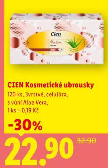 CIEN Kosmetické ubrousky, 120 ks