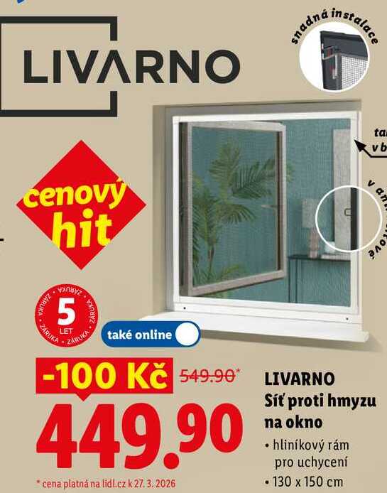 LIVARNO Síť proti hmyzu na okno 