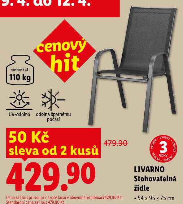 LIVARNO Stohovatelná židle 