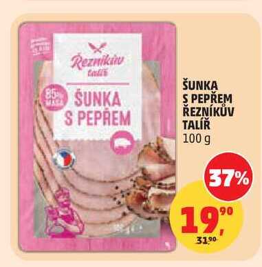 ŠUNKA S PEPŘEM ŘEZNÍKŮV TALÍŘ, 100 g 