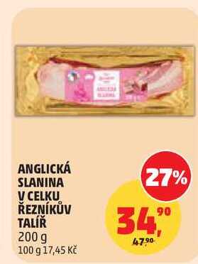 ANGLICKÁ SLANINA V CELKU ŘEZNÍKŮV TALÍŘ, 200 g