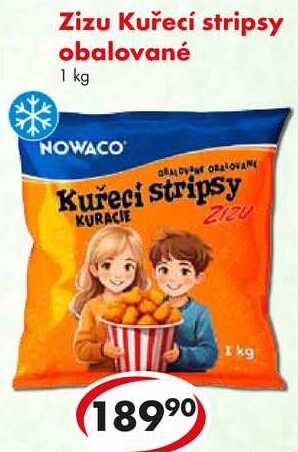 Zizu Kuřecí stripsy obalované, 1 kg 