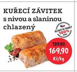KUŘECÍ ZÁVITEK s nivou a slaninou chlazený 1kg 