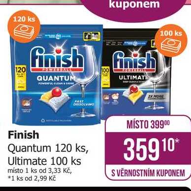 Finish Quantum 120 ks, Ultimate 100 ks Teta drogerie