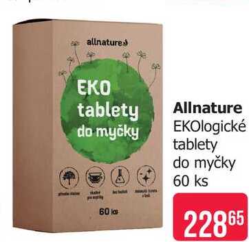 Allnature EKOlogické tablety do myčky 60 ks Teta drogerie