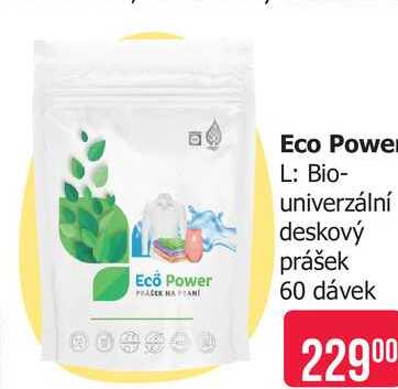 Eco Power L: Bio-univerzální deskový prášek 60 dávek Teta drogerie