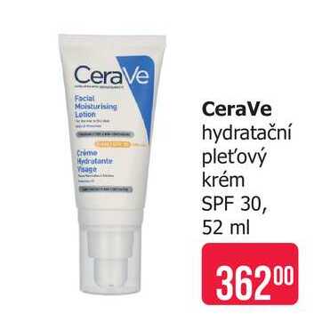 CeraVe hydratační Crime Hydratante Visage pleťový krém SPF 30, 52 ml Teta drogerie