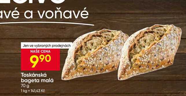 Toskánská bageta malá 70 g