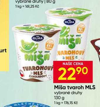 Míša tvaroh MLS vybrané druhy 130 g