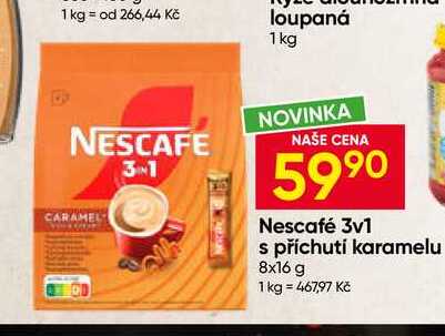 Nescafé 3v1 s příchutí karamelu 8x16 g 