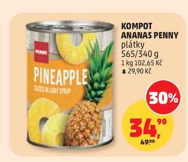 KOMPOT ANANAS PENNY, 565 g