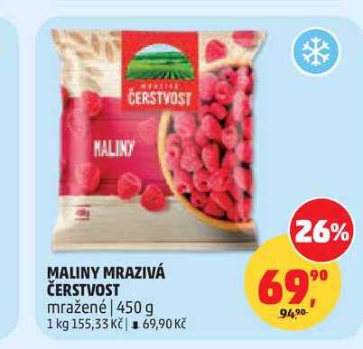 MALINY MRAZIVÁ ČERSTVOST, 450 g