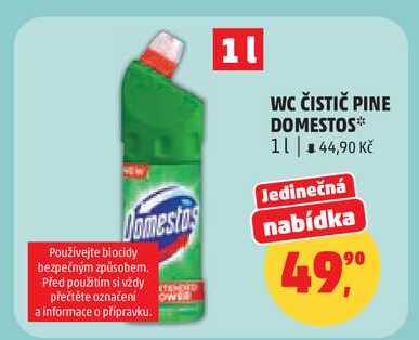 WC ČISTIČ PINE DOMESTOS, 1 l Penny Market