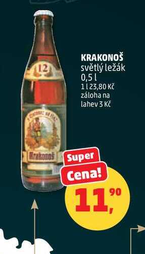 KRAKONOŠ světlý ležák, 0,5 l