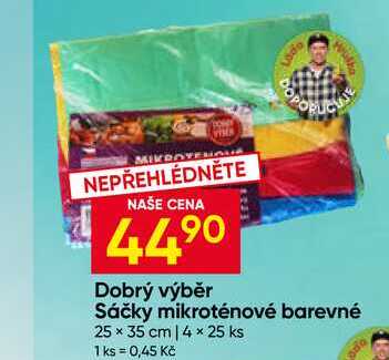 Dobrý výběr Sáčky mikroténové barevné 25 x 35 cm Hruška