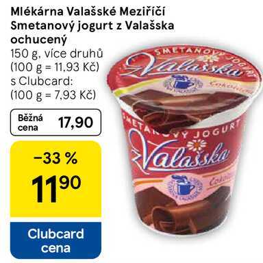 Mlékárna Valašské Meziříčí Smetanový jogurt z Valašska ochucený, 150 g