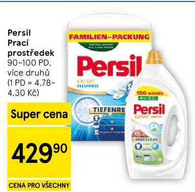 Persil Prací prostředek, 90-100 PD Tesco
