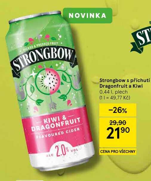 Strongbow s příchutí Dragonfruit a Kiwi, 0.44 l